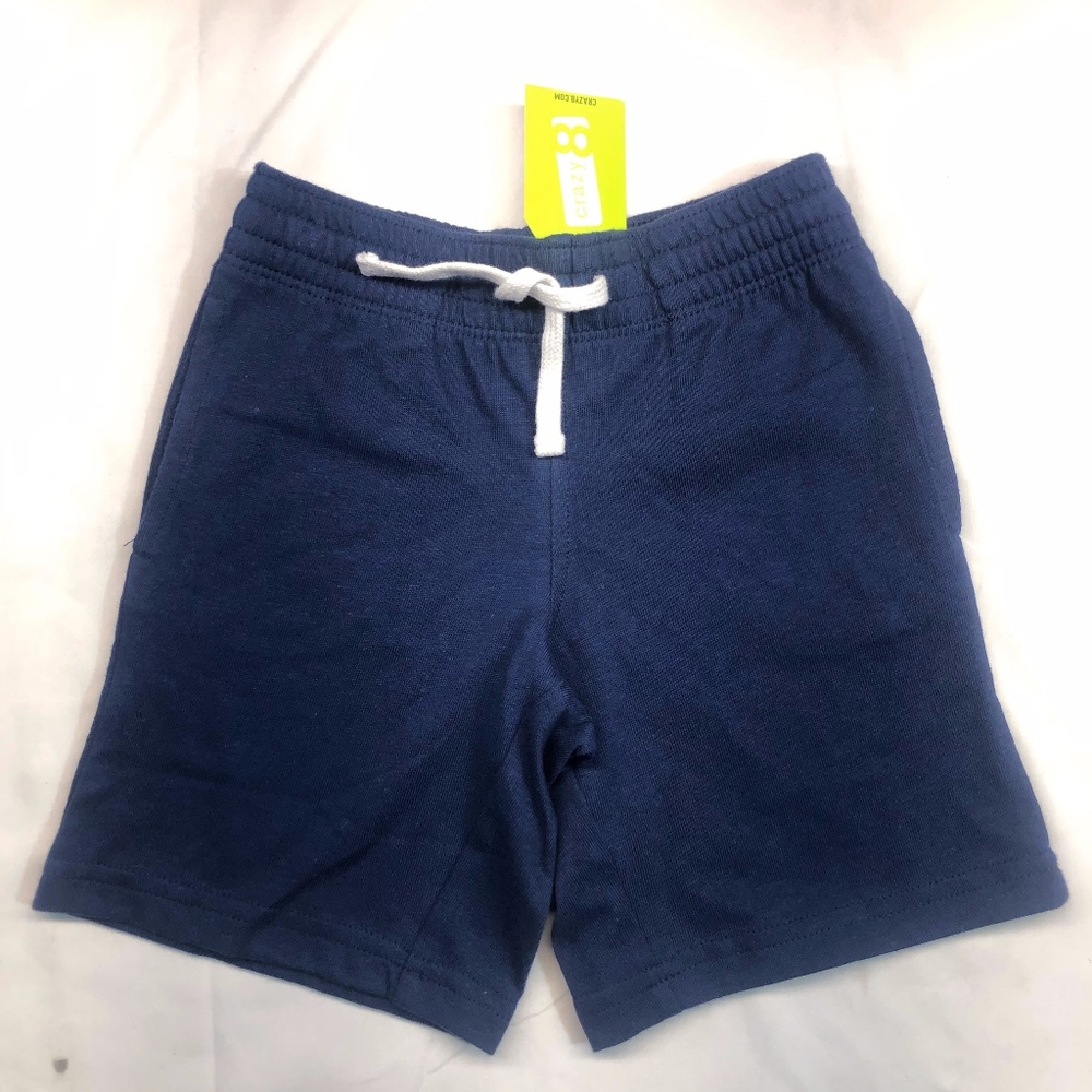 Crazy 8 Baby Boy Navy Blue Cotton Knit Shorts